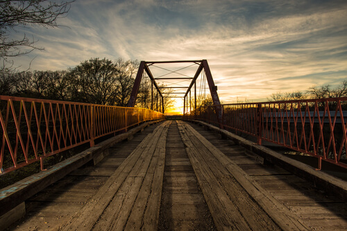 Old Alton Bridge in Denton, TX